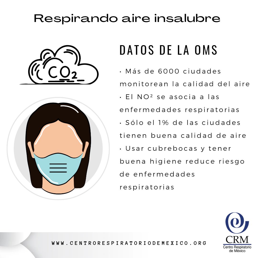 CRdeMexico's tweet photo. ❗️Debemos continuar con las medidas preventivas para cuidarnos de la mala calidad del aire. 
✅https://t.co/FaP82yjDO9 https://t.co/1ZRkSSc0a4