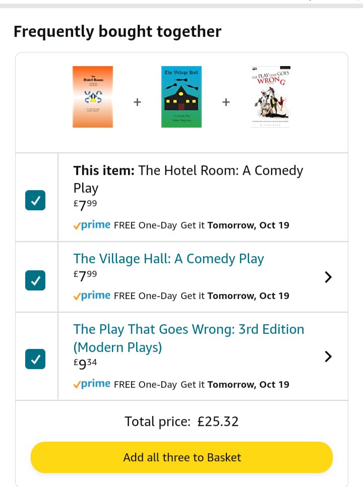 melissacollin's tweet photo. In good company! Two comedy plays by @AshleyBurgoyne2 with successful productions behind them, and more to come next year. Brand new plays on the way, too. Available from Amazon at https://t.co/kuhQ5YEjgU #comedyplays #newdrama #availableforproduction https://t.co/TwO2B26JNt