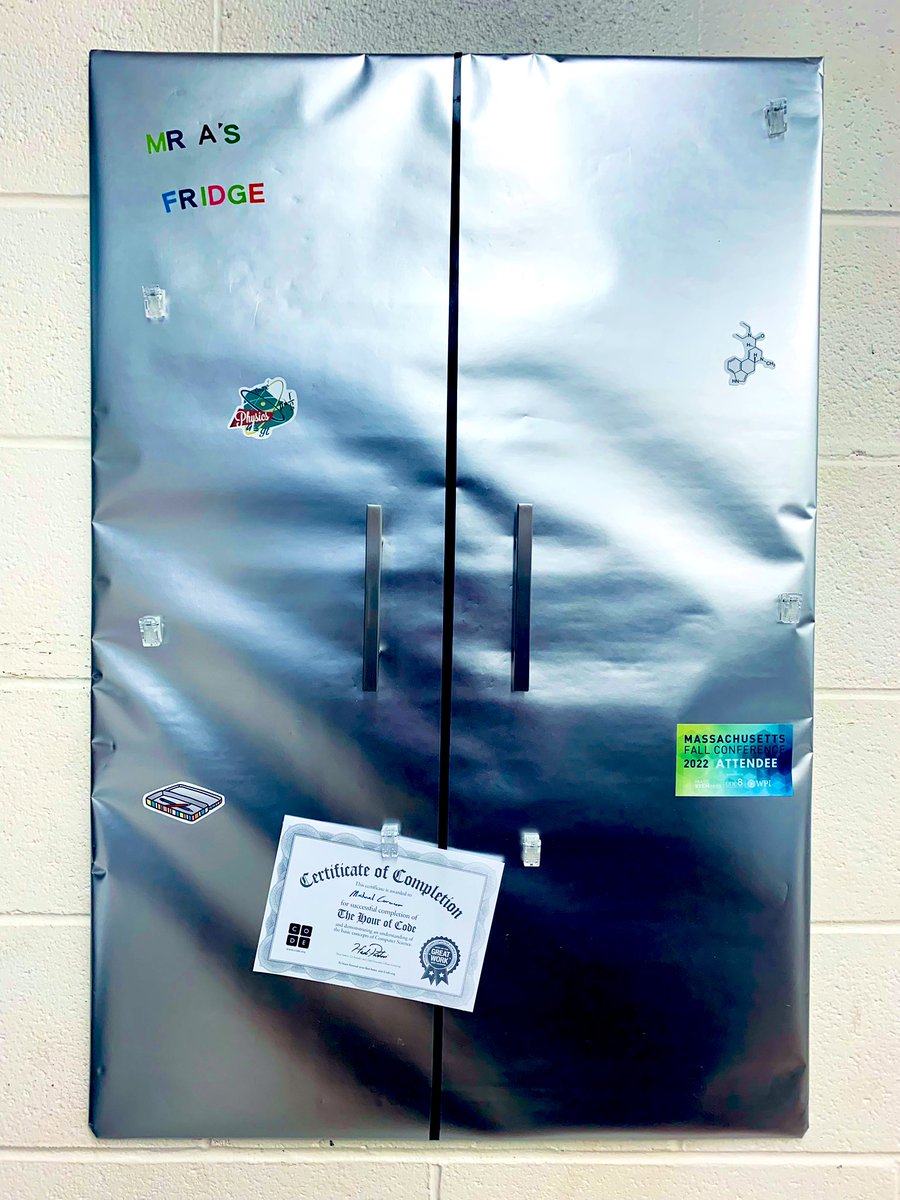 LMSAlesbrook's tweet photo. Got my first contribution to my #studentworkfridge thanks so much @Mass_STEMHub https://t.co/smCUWh7bSY