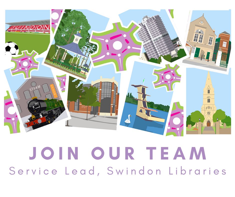 SwindonLibrary's tweet photo. * JOB OPPORTUNITY *
Join us! We have an exciting new vacancy for Service Lead at Swindon Library &amp; Information Service. This Head of Libraries role is a fantastic opportunity for an experienced leader to join the talented team in our small but ambitious and impactful service... https://t.co/JQvF19Am6X