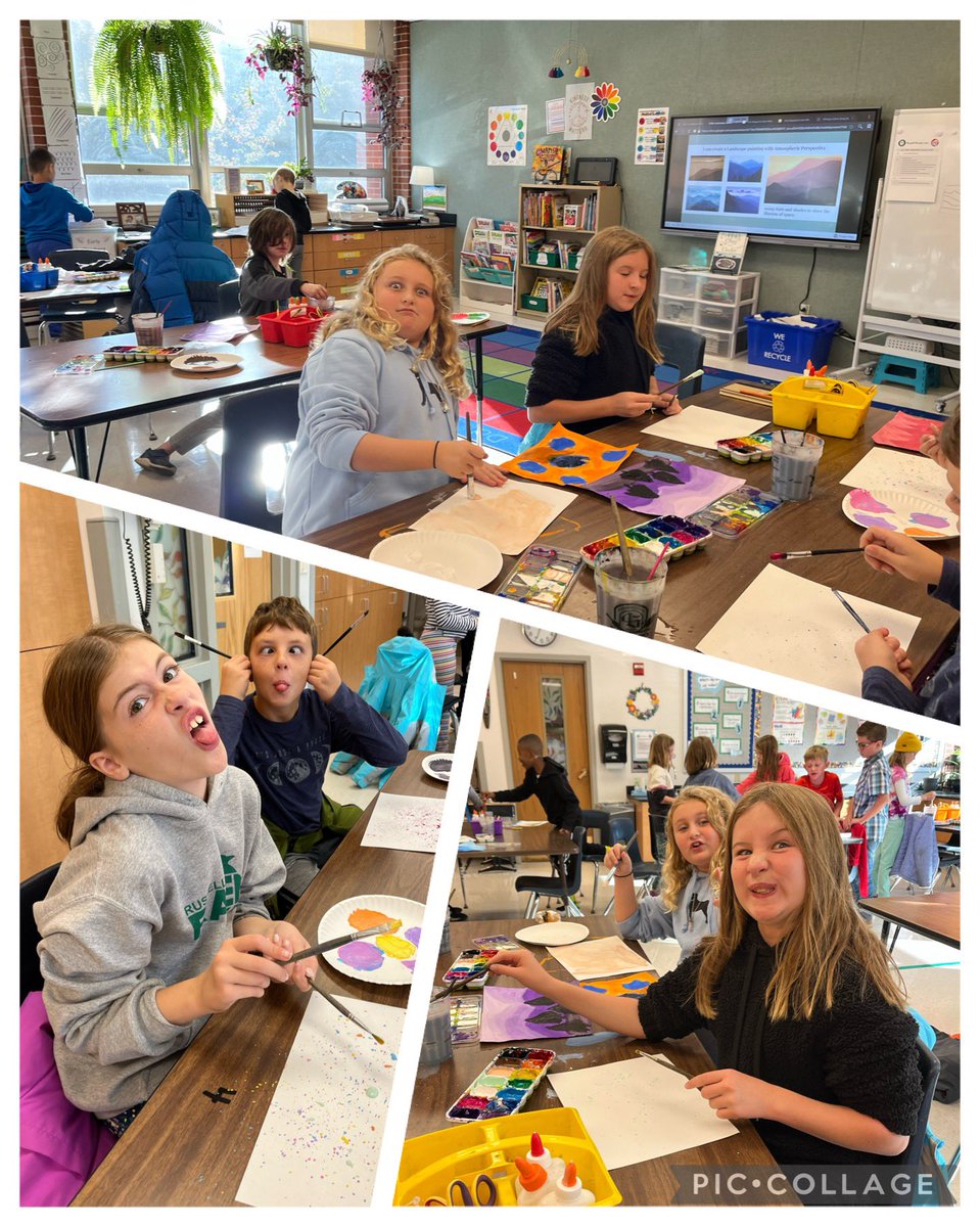 Mrs. Dwyer (@rusblvdart) on Twitter photo Silly faces and atmospheric perspective paintings are a great way to start the day! #russellsmiles <a href="/cpsfinearts/">CPS Fine Arts</a> <a href="/RUSBLVD/">Russell Boulevard</a> #inspirecreativity Silly faces and atmospheric perspective paintings are a great way to start the day! #russellsmiles <a href="/cpsfinearts/">CPS Fine Arts</a> <a href="/RUSBLVD/">Russell Boulevard</a> #inspirecreativity