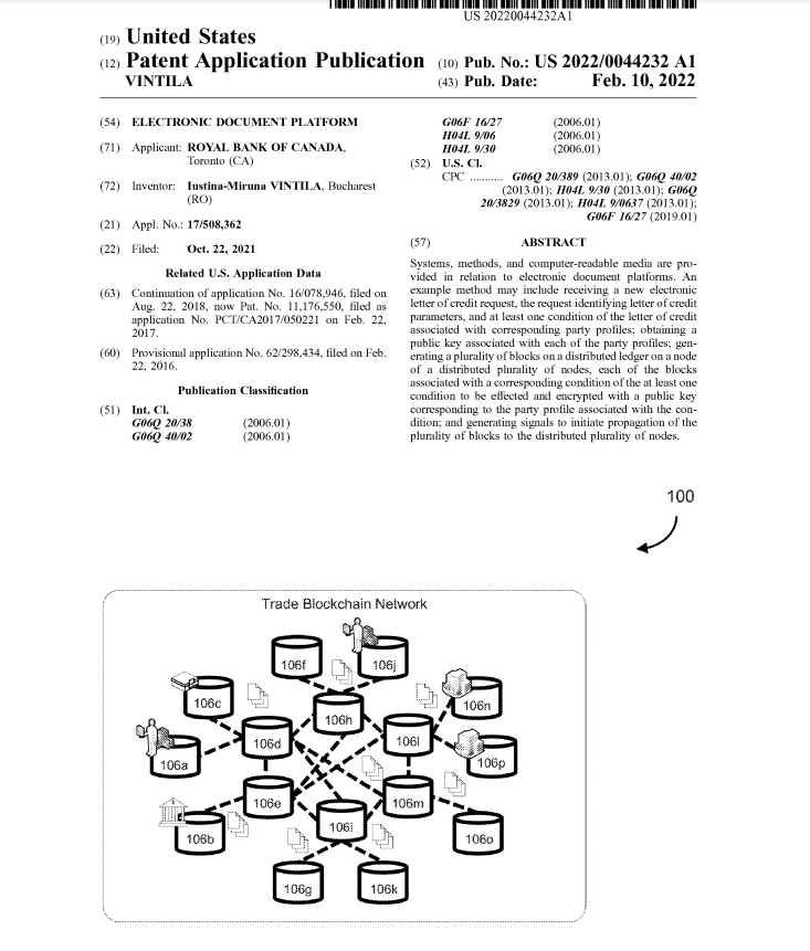 UtilityTheory's tweet photo. Woah, Nice Find! @XRP_OWL
Patent from 2017 on Electronic Documents Platform👀
@RBC When will you guys join the @ITFAworldwide #DNI & #TFD #Initiative w/ @AndreCasterman?
Enigio < dDOCs < DLT Public infrastructure $XDC
#CargoX #EssDOCS #WaveBL #Contour
https://t.co/toaSN3KA2S https://t.co/90sOGnaB76