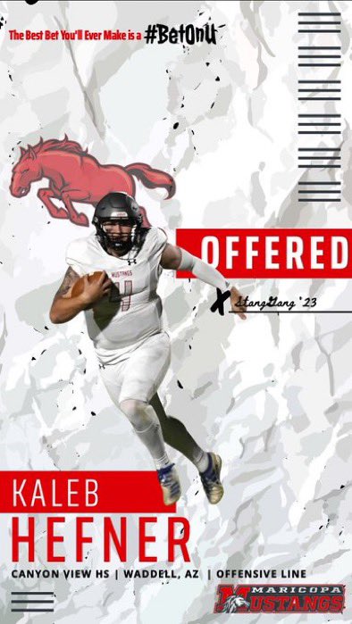 HefnerKaleb's tweet photo. I am blessed to receive my second offer to play at the college level for @MaricopaMustang thank you @CoachRetiz 

@CVjagsfootball @Coach_Gehrts @CoachHull_ @CoachChaffee_FB https://t.co/Dg06sC9fTn