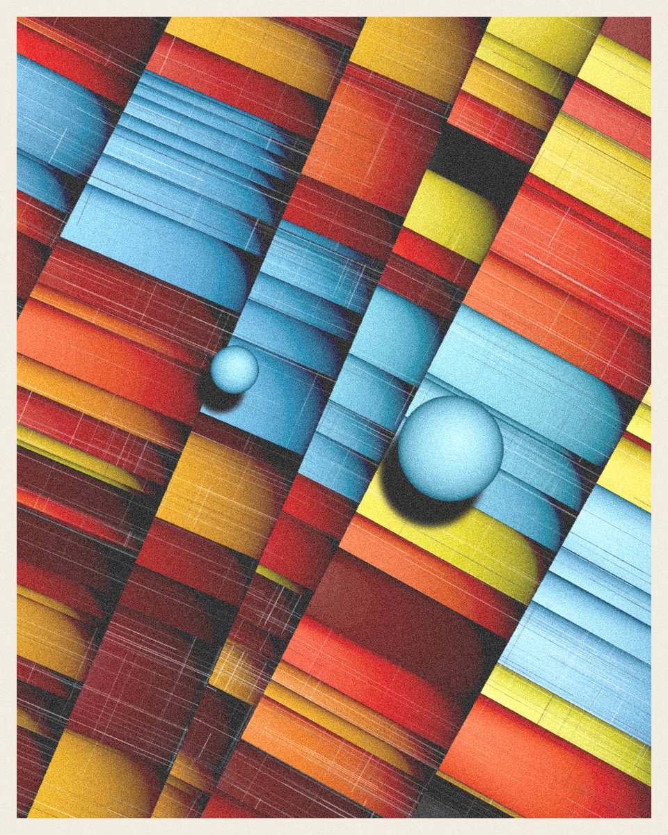 'Ailerons' is set to release on <a href="/fx_hash_/">fxhash</a> tomorrow at 1pm CST!

A study of light and shadow, created entirely in a 2d renderer with some extra math and logic :)

Link in the replies to explore the algo!
#genart #genartclub #fxhash #tezos #generativeart