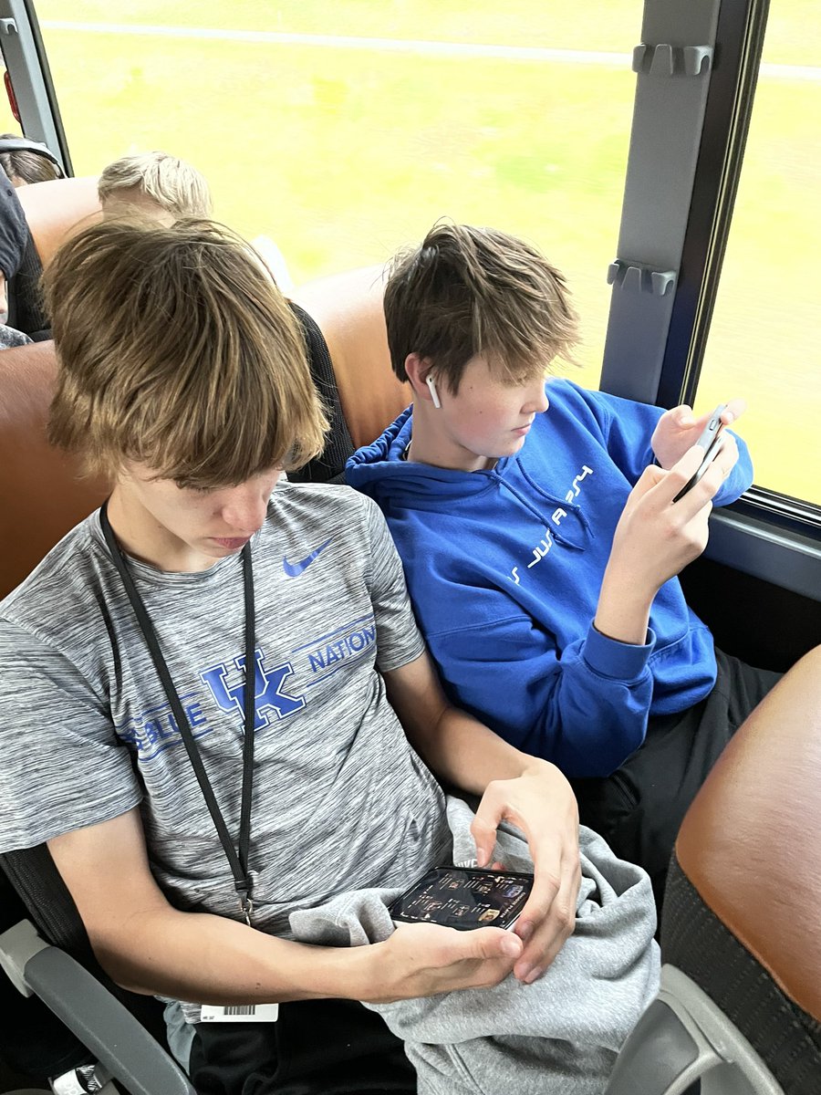 wilch_beth's tweet photo. What do students do on the bus for 7 hours? #bus4fun https://t.co/h3ASuMe5Lj