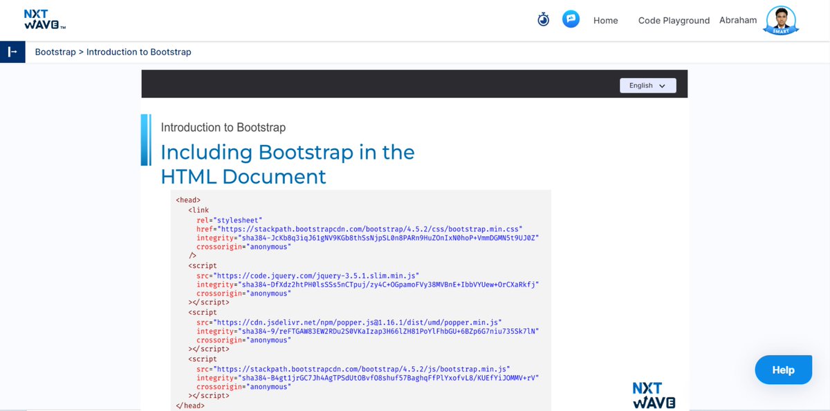 abrahamsamuel_'s tweet photo. Gained a lot of Knowledge about Bootstrap ,today... #nxtwave #abrahamsamuel #ccbpian #nxtwave #rahulattuluri #day6 #techiesam #fullstackdeveloper #codinglife #bootstrap https://t.co/B6oY6jasDK