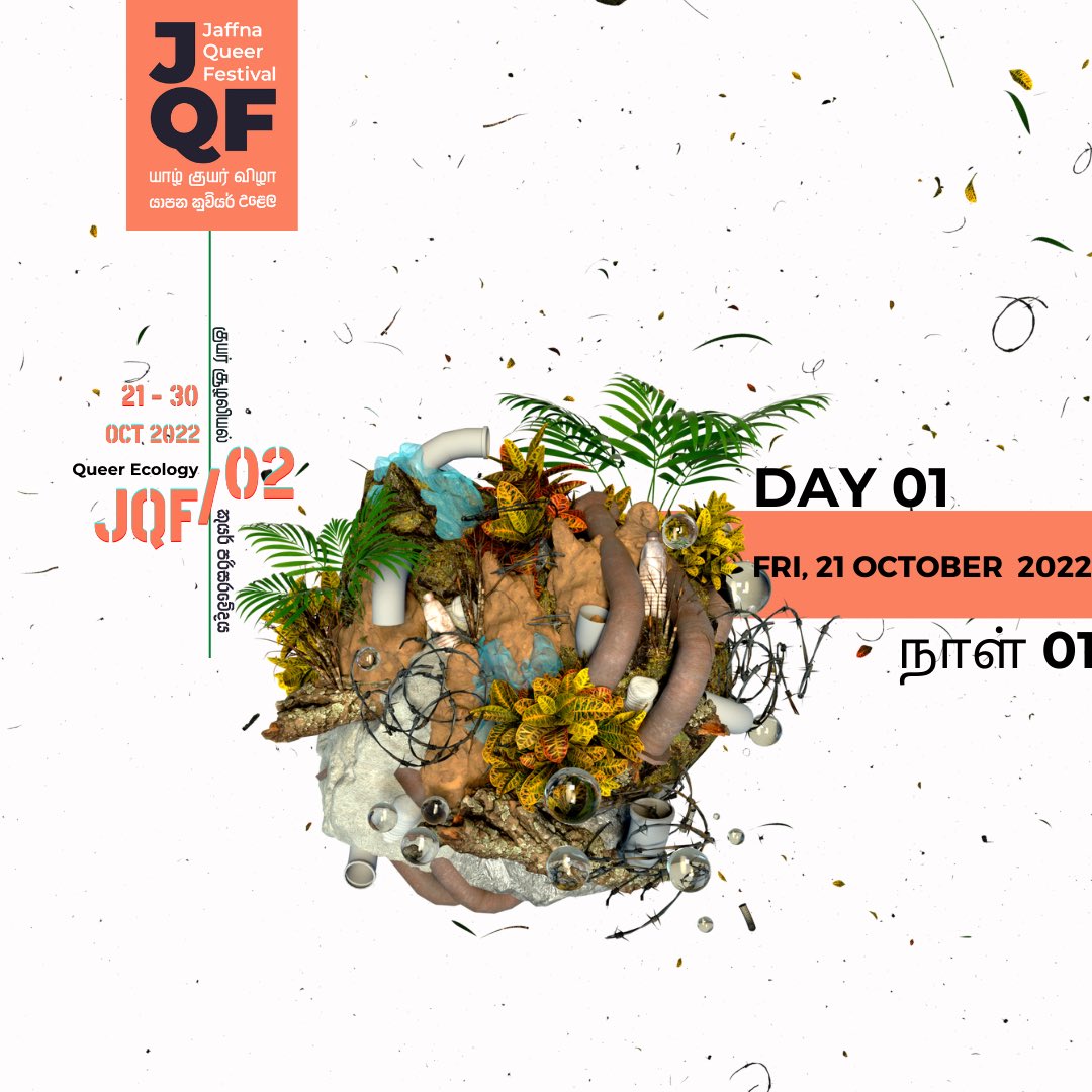 jaffnaqueerfest's tweet photo. Day 01 
Festival Opening 15:00 - with @kasro95 , @0toddct , and Inkaran Kirusnanantham. 
Festival Warm-up Workshop featuring @FearlessCoArt at 10 AM

Made possible with support from @goetheinstitut Sri Lanka, Kalam, Venpa Bookstores and Foldmedia. https://t.co/45zhuGwJBQ