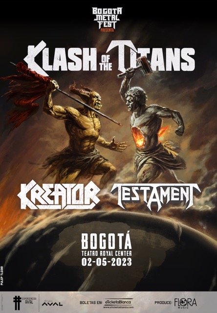AutopistaRock's tweet photo. ¡Detengan todo! 😎🤘 Dos de las más importantes bandas de metal se presentarán en Bogotá en mayo del 2023. ¡Agenda desde yá! 🔥🧐

@kreator y @testament ¡Increíble pero cierto! 🤯💥

Información aquí 😎👇
https://t.co/IK8T0eSetI
Un evento @Flora__Music https://t.co/1oJvpbsyvy