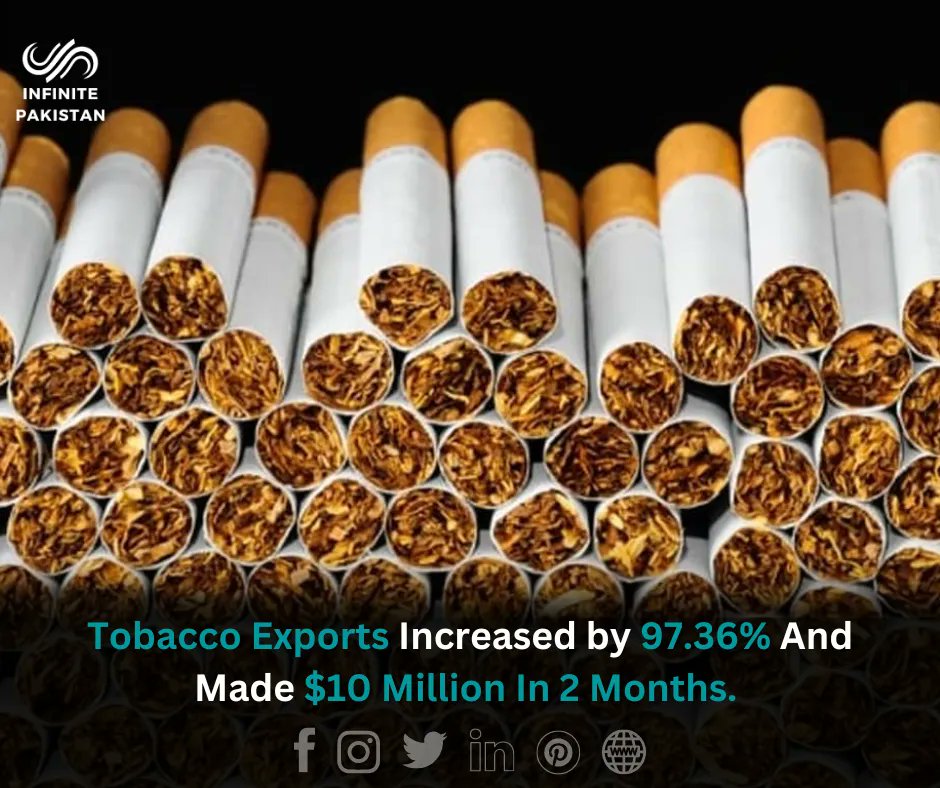 infinite_pak's tweet photo. #Pakistan #InfinitePakistan #PakistanZindabad #tobacco #tobaccoexport #tobaccoexports #tobaccoexporter #increaseinexports #increaseinexport #exportspakistan https://t.co/vEQ27SXOT2