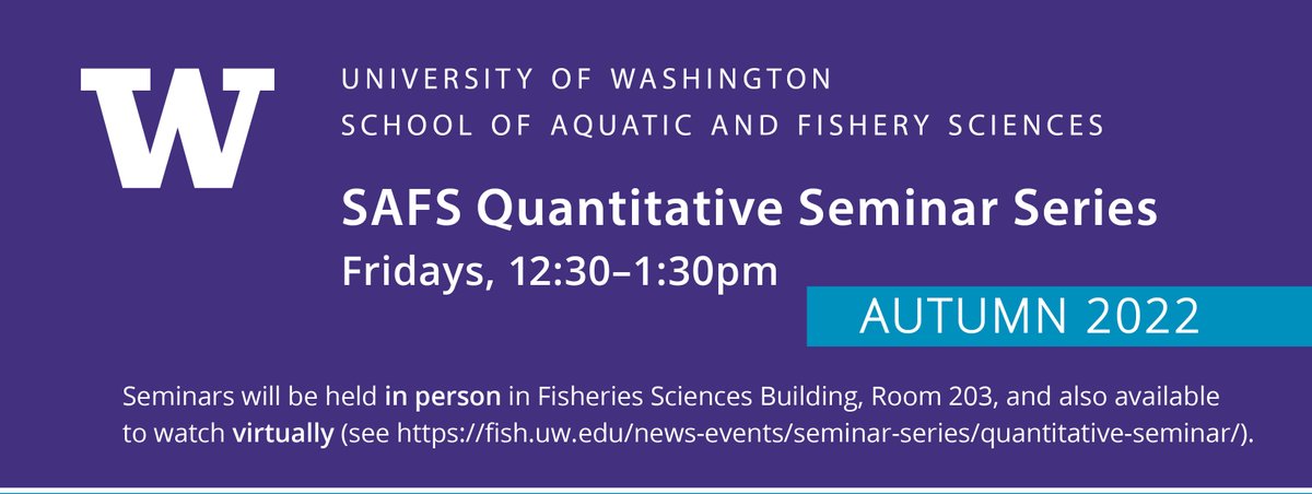 UW_SAFS's tweet photo. Have plans this Friday lunchtime? If not, check out the next 📈Quantitative Seminar held at #UWSAFS.

@ZoeRand from @UW_QERM is discussing movement rates of Antarctic blue whales 🐋from historical data using Bayesian models.

Join in person or online! 

↪️ https://t.co/MxSiagpBLM https://t.co/ungx2Kg4sH