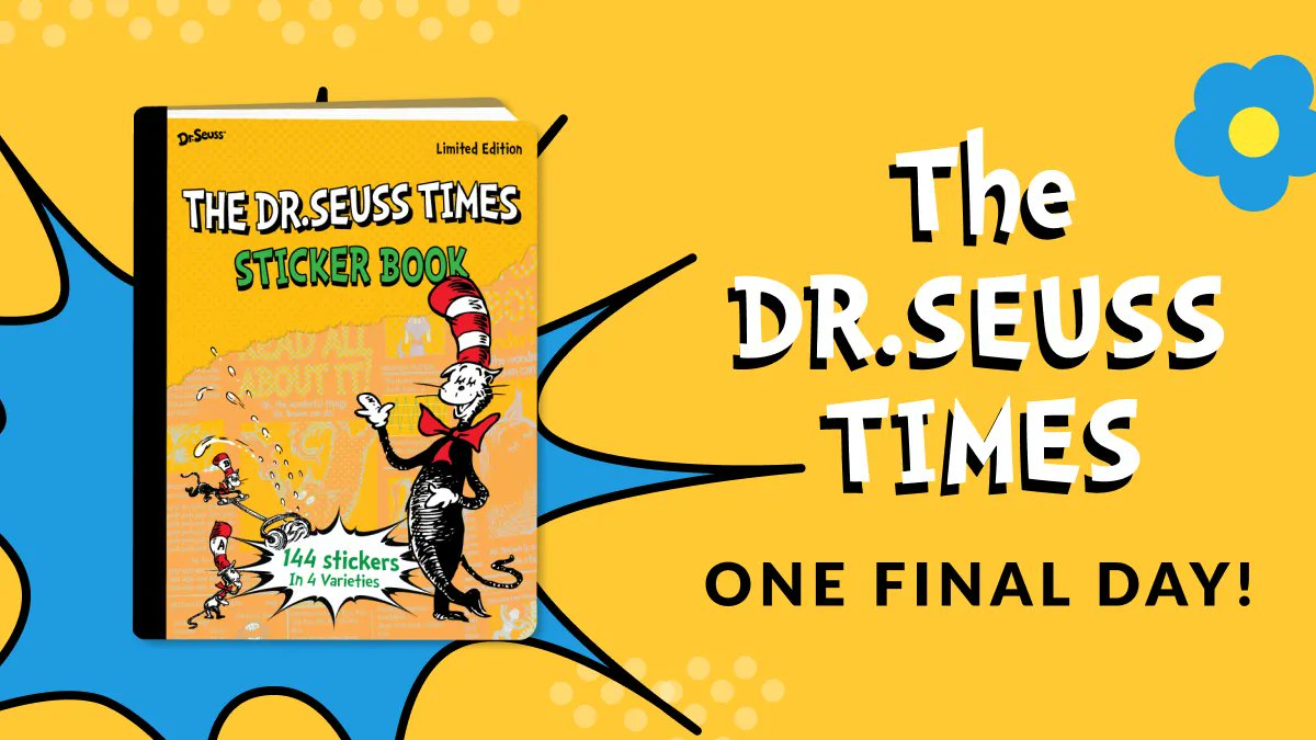 Don’t miss out on The Dr. Seuss Times packs & 2 live challenges, ending tomorrow @3pm ET! 📒 Shop or trade now to complete the challenges: app.seussibles.com #onFlow #seussibles @flow_blockchain
