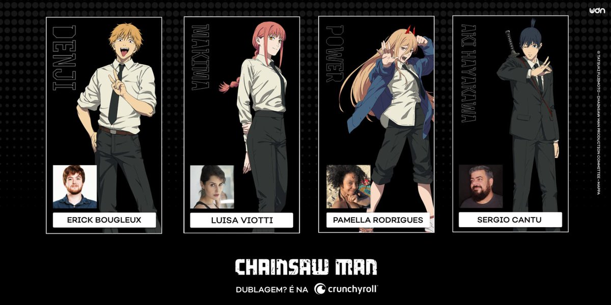 Chainsaw Man: Confira o elenco e data de estreia da dublagem - TVLaint  Brasil