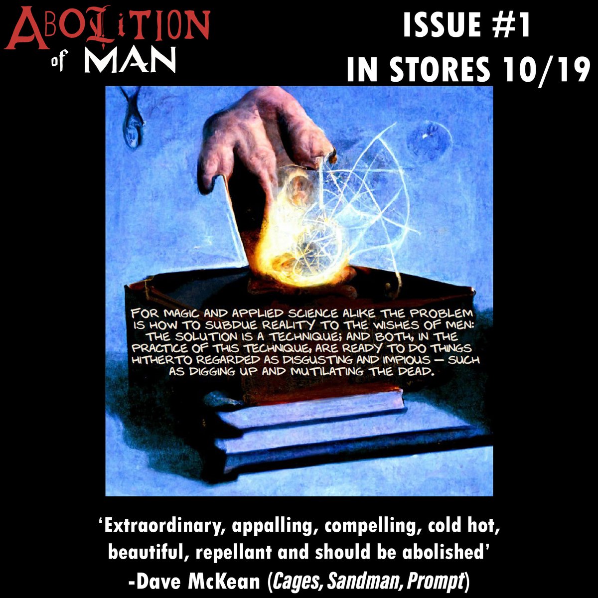 LivingtheLine_'s tweet photo. #Issue1 of 'THE ABOLITION OF MAN' hits stores tomorrow! #AboltionofMan is #EisnerNominated #writer/#artist Carson Grubaugh's horror-comedy miniseries about man's self defeat via technology illustrated with the #MidjourneyAI. Run out to your #comicbookstore tomorrow!
#newcomicbook https://t.co/2HCXdPR6bw