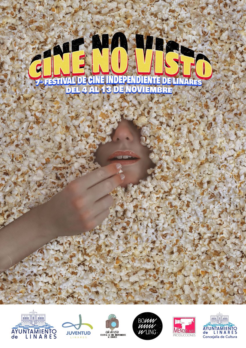 El Área de <a href="/JuventudLinares/">Juventud Linares</a>  presenta, la VII Edición de Cine No Visto, Festival de Cine Independiente de Linares. Del 4 al 13 de noviembre de 2022. Más información:
ciudaddelinares.es/noticias/cine-…
o en la web del festival 
cinenovisto.com
