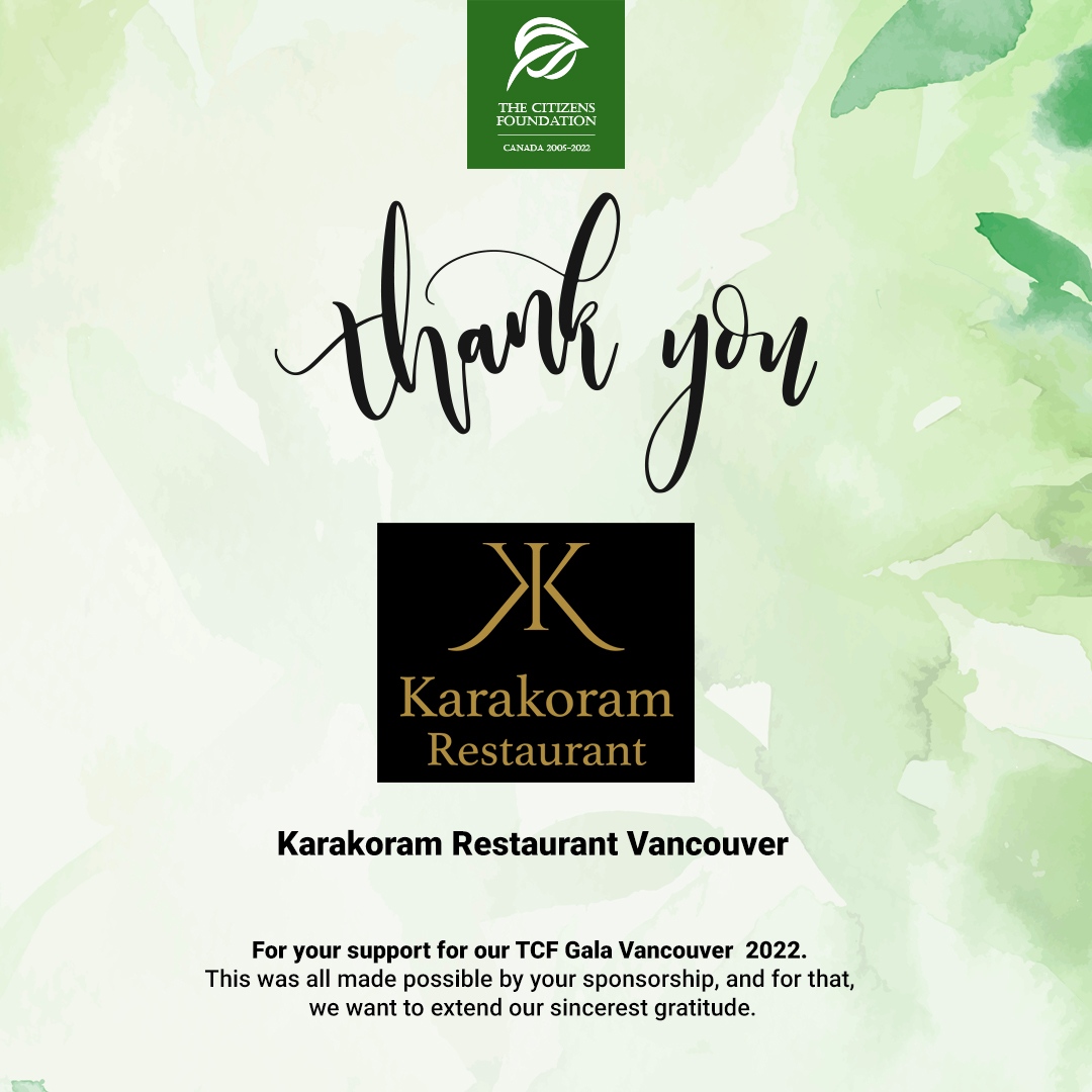 Vancouver4Tcf's tweet photo. TCF Vancouver would like to thank Karakoram Restaurant for their generous support towards our annual gala.
To support our gala, please proceed to:
https://t.co/ForrJho4sY
#fundraiser #businesssponsorship #smallbusiness #vancouver #gala #thankyou #foryoursupport https://t.co/oTKBekl6Ds