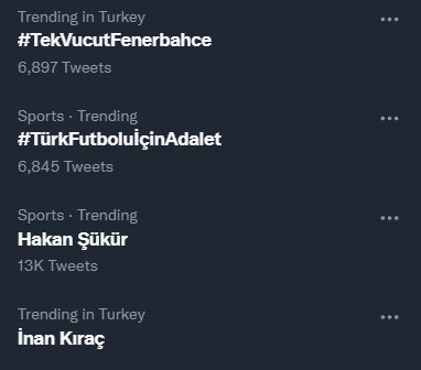 Çok kısa sürede #TekVucutFenerbahce tagını Türkiye trendlerinde bir numaraya taşımayı başardık ✊🏻