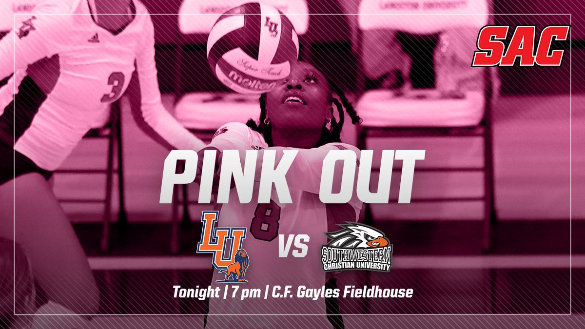 LangstonSports's tweet photo. GAMEDAY! #LUVB hosts Southwestern Christian tonight! Opening serve set for 7 pm!
πΊ: https://t.co/dn9pecEWRz
π: https://t.co/2MRcrK65OO
#goLions #FeartheRoar #WearPink https://t.co/AotWppLe3l