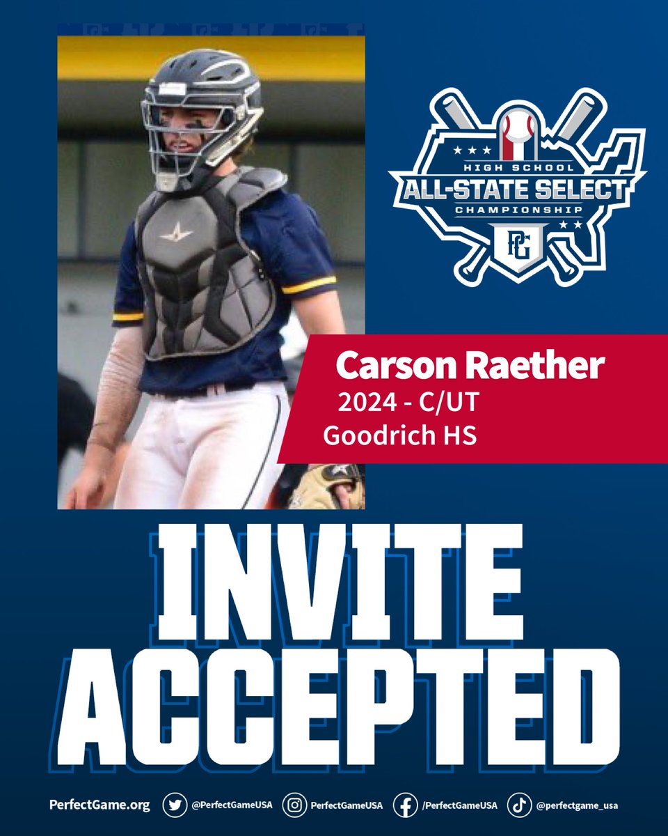 The monster grows stronger! Sweet lefthanded swing with power and performance history ☑️ Athletic, agile defender behind the plate w/ good arm ☑️ Multi-sport athlete with big game experience ☑️ Welcome to the club, @CarsonRaether! @JGatesPG @PG_OhioValley @PG_Uncommitted