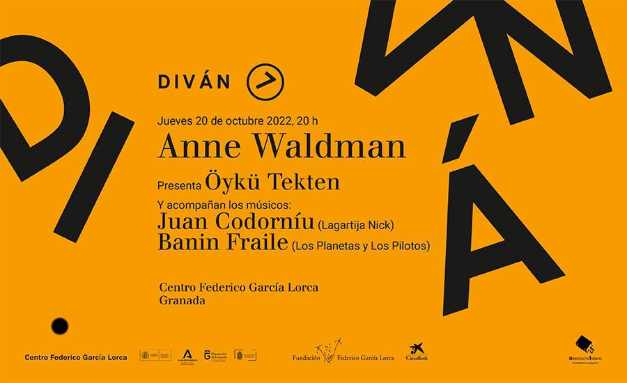 PinsapoPress's tweet photo. Anne Waldman estará acompañada de Juan Codorníu y Banin Fraile en un acto presentado por Öykü Tekten

Jueves, 20 de octubre, 20h 
@CentroFGL https://t.co/h9CPBAztmQ