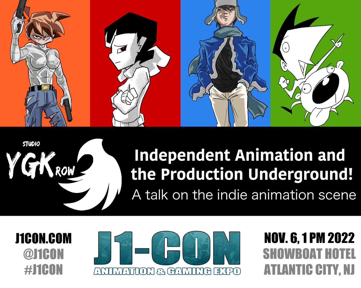 StudioYGkrow's tweet image. Join us at @j1con this November 6 at 1PM as we give our talk: Independent Animation and the Production Underground! We'll be there all weekend with a booth, make sure to say hi!
.
.
.
#studioygkrow #j1con #con #convention #animation #anime #indie #talk #con #comics #gaming #expo