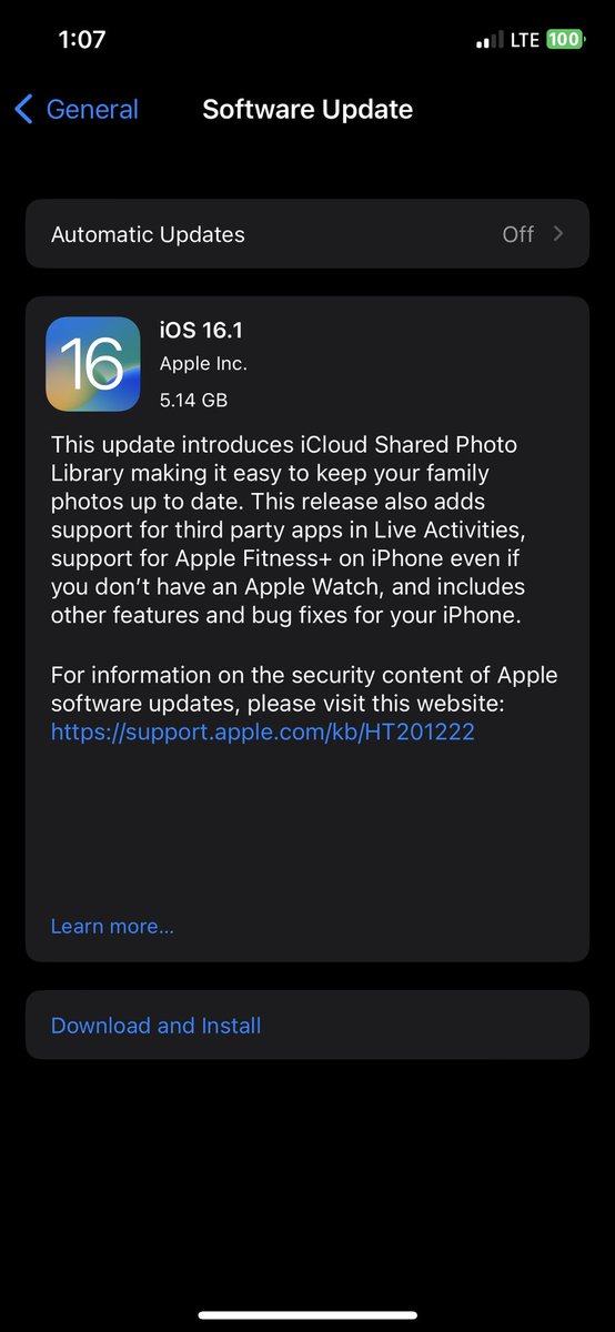 iOS 16.1 RC is now out over the Air also.