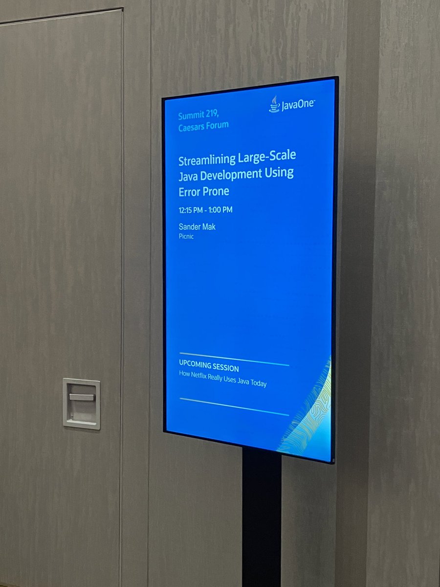 Sander_Mak's tweet image. Join me for Streamlining Large-scale Java Development Using Error Prone at @JavaOne this afternoon 12:15pm! #javaone #devtooling