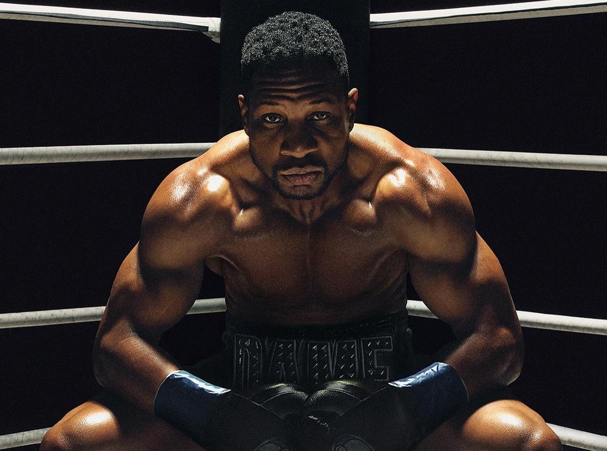 Cinemaniac94's tweet photo. Jonathan Majors, the absolute STAR that you are. #Creed3 https://t.co/osIDvf8mTR