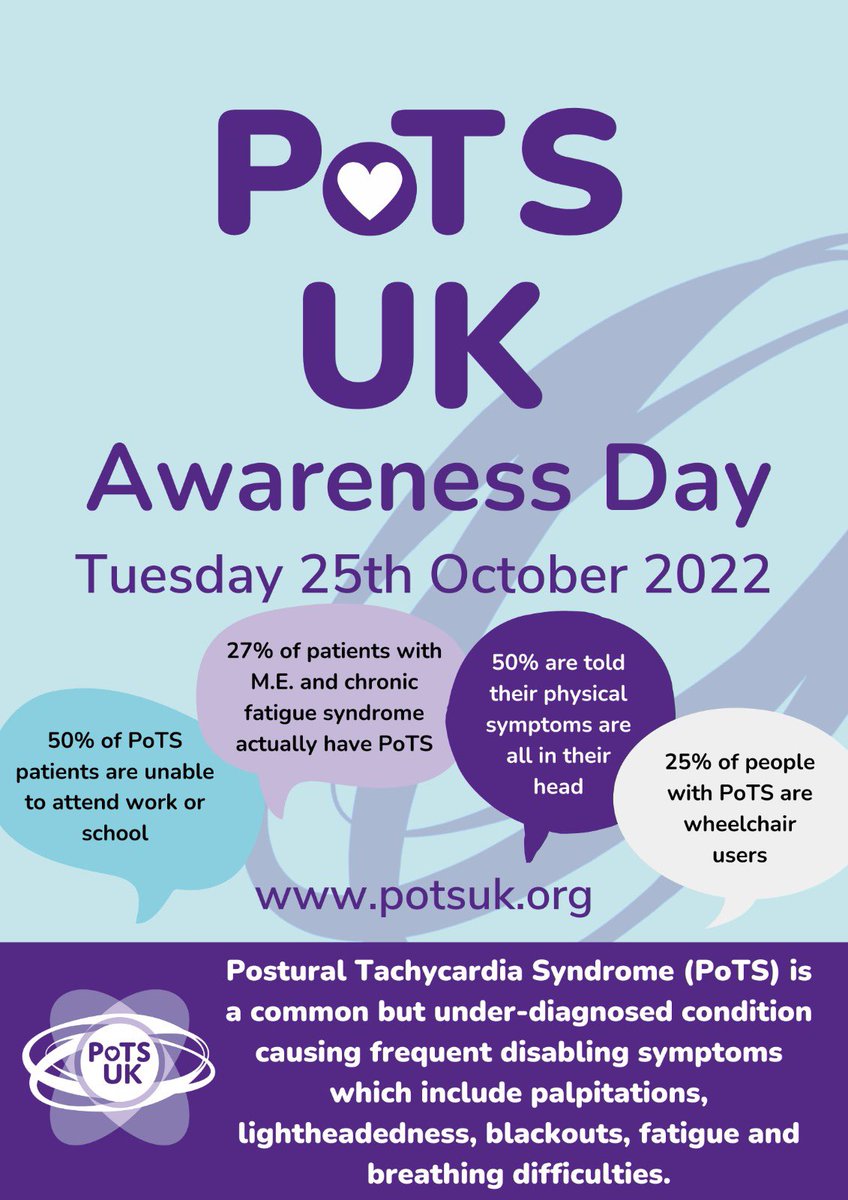UKPoTS's tweet photo. 1/2 It’s one week to go until #PoTSAwarenessDay! 

Can you help raise awareness? 
We would really appreciate if you could print off this poster &amp; ask local shops, pharmacies, doctors surgeries etc to display it.

Please email denise@potsuk.org if you need this as a pdf. https://t.co/uPM74WegT9