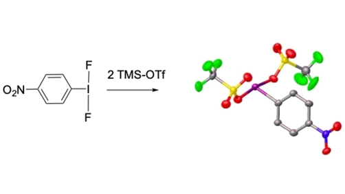 angew_chem's tweet photo. Synthesis and Structural Verification of an ArI(OTf)2, NO2-Ph-I(OTf)2 (Dutton) @DuttonChemistry #openaccess https://t.co/26phMWGZBi https://t.co/LoG8Xe3nLS