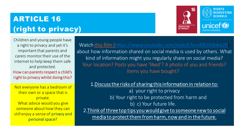 COREArenaAcad's tweet photo. During form time this week, all students have been discussing the right to privacy as part of our work on @UNICEF Rights Respecting Schools.
#CORErespect https://t.co/9R45b8kV62