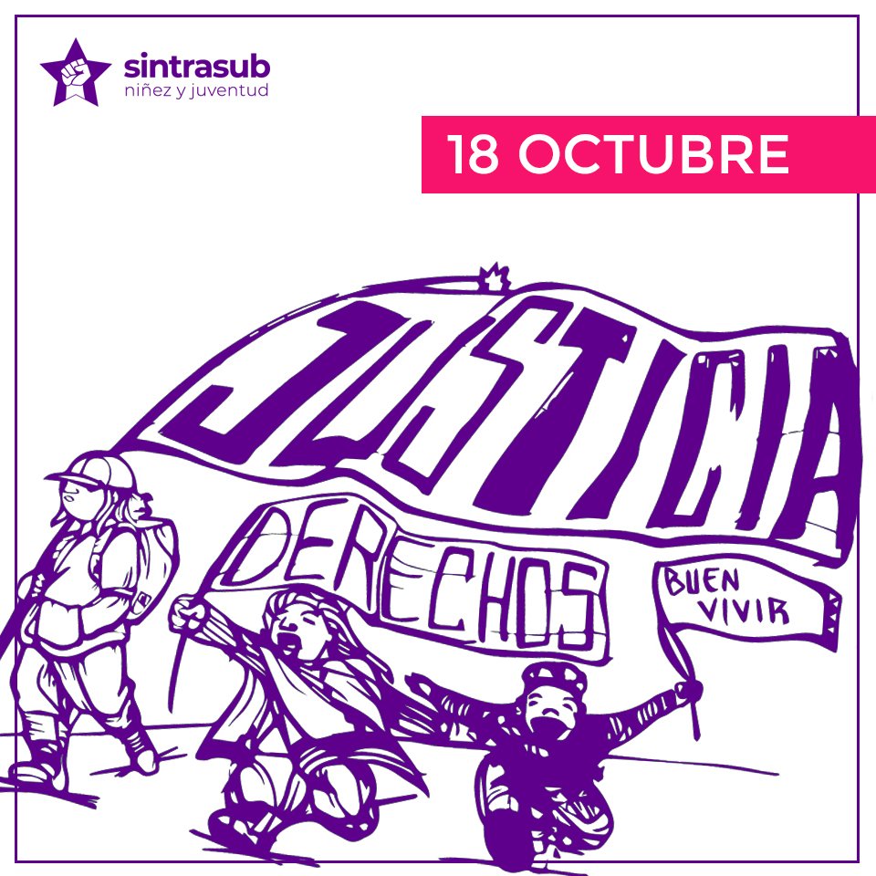sintrasub's tweet photo. Como trabajadora, aún no me saco de la mente esa rueda de la moto policial que fracturó su brazo, tampoco olvido la segunda moto, la cual fue a presionar su pecho. Fue dejado en la esquina de una calle, tal cual lo hace el Estado de Ch con los miles de niñ@s y adolescentes pobres https://t.co/jW09N0PA43