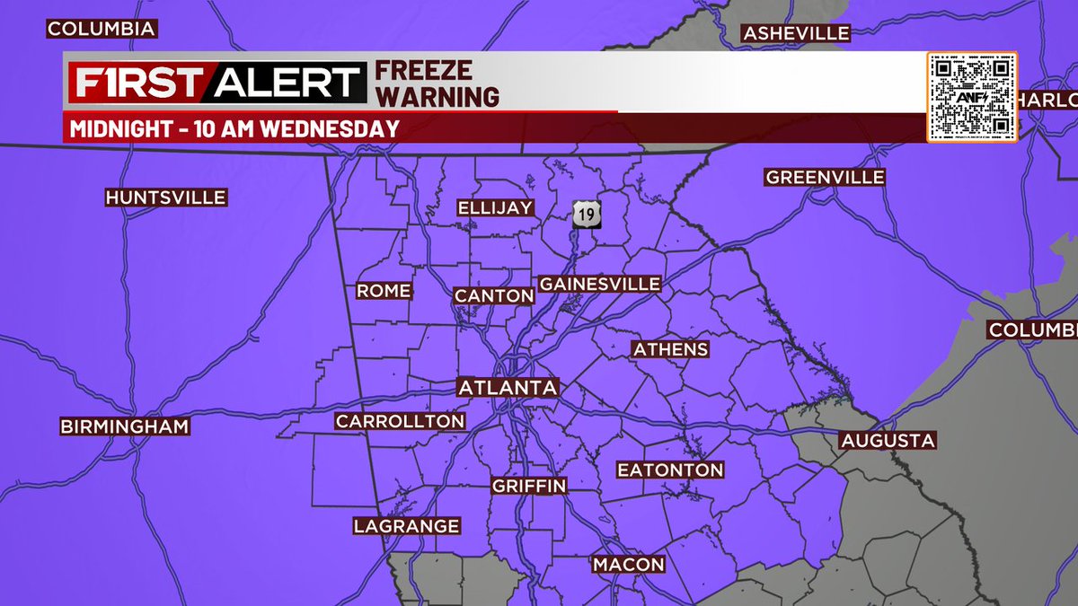 Jennifer Valdez on Twitter: "FIRST ALERT: A Freeze warning is in effect