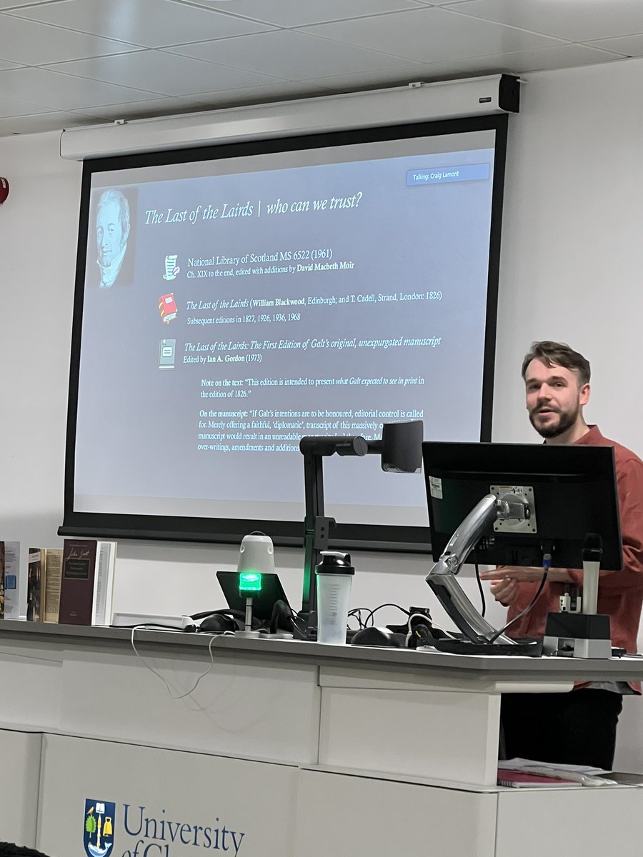 Pauline Mackay (@mackaypag) on Twitter photo New Lecturer in Scottish Studies <a href="/craigscrolls/">Craig Lamont</a> in full swing <a href="/UofGCSCS/">Centre for Scottish & Celtic Studies</a> on his experience editing Scottish texts spanning 3 centuries and 4 authors. From Allan Ramsay, to Robert Burns, John Galt & Dorothy Haynes. 🏴 📚 🖊 <a href="/ScottishLit/">Scottish Literature at the University of Glasgow</a> <a href="/GlasgowBurns/">The Centre for Robert Burns Studies</a> <a href="/edin_enlighten/">Ramsay & Edinburgh 1680-1750</a> <a href="/IASSL_ScotLit/">IASSL</a> New Lecturer in Scottish Studies <a href="/craigscrolls/">Craig Lamont</a> in full swing <a href="/UofGCSCS/">Centre for Scottish & Celtic Studies</a> on his experience editing Scottish texts spanning 3 centuries and 4 authors. From Allan Ramsay, to Robert Burns, John Galt & Dorothy Haynes. 🏴 📚 🖊 <a href="/ScottishLit/">Scottish Literature at the University of Glasgow</a> <a href="/GlasgowBurns/">The Centre for Robert Burns Studies</a> <a href="/edin_enlighten/">Ramsay & Edinburgh 1680-1750</a> <a href="/IASSL_ScotLit/">IASSL</a>