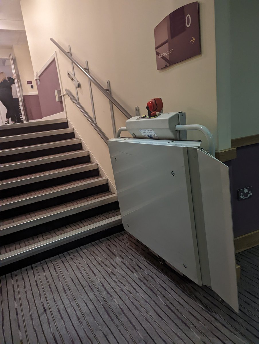Just arrived at <a href="/premierinn/">Premier Inn</a> Waterloo to be told that the only accessible room available is up a platform lift with a weight limit lower than the weight of me in my chair now have nowhere to stay
