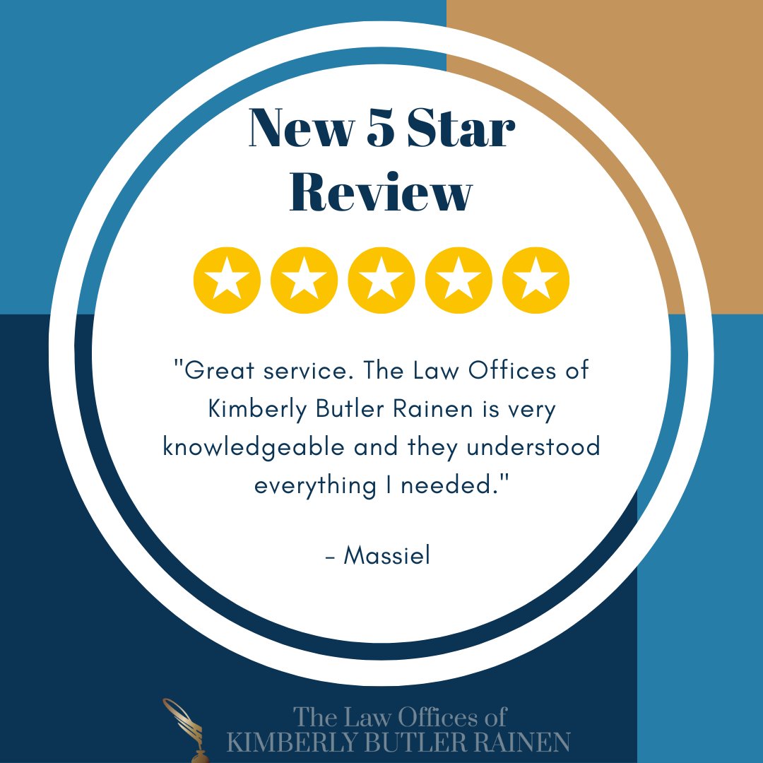 KBRainen's tweet photo. It's #TestimonialTuesday!

Thank you Massiel for the ⭐️⭐️⭐️⭐️⭐️ Review: Great service. The Law Offices of Kimberly Butler Rainen is very knowledgeable and they understood everything I needed. https://t.co/mLIDdUJdnw