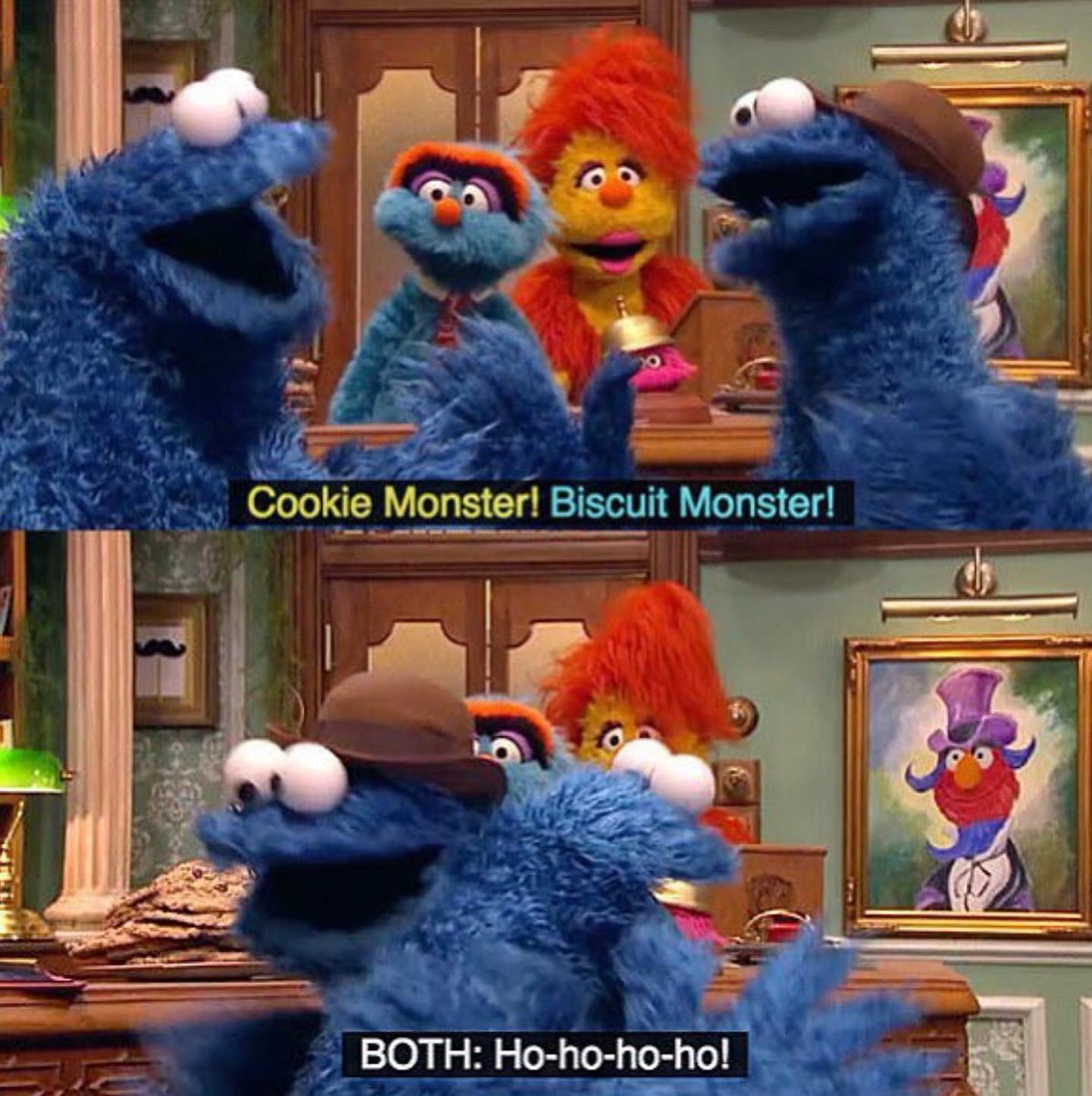 WarrickBP's tweet photo. Did you know that Cookie Monster has a British cousin called Biscuit Monster? I performed Biscuit Monster on the Furchester Hotel.

#CookieMonster #BiscuitMonster #TheFurchesterHotel #TheFurchester #SesameStreet #Puppet #puppets #puppetry #puppeteer #muppeteer https://t.co/NJ0d6JP7zW