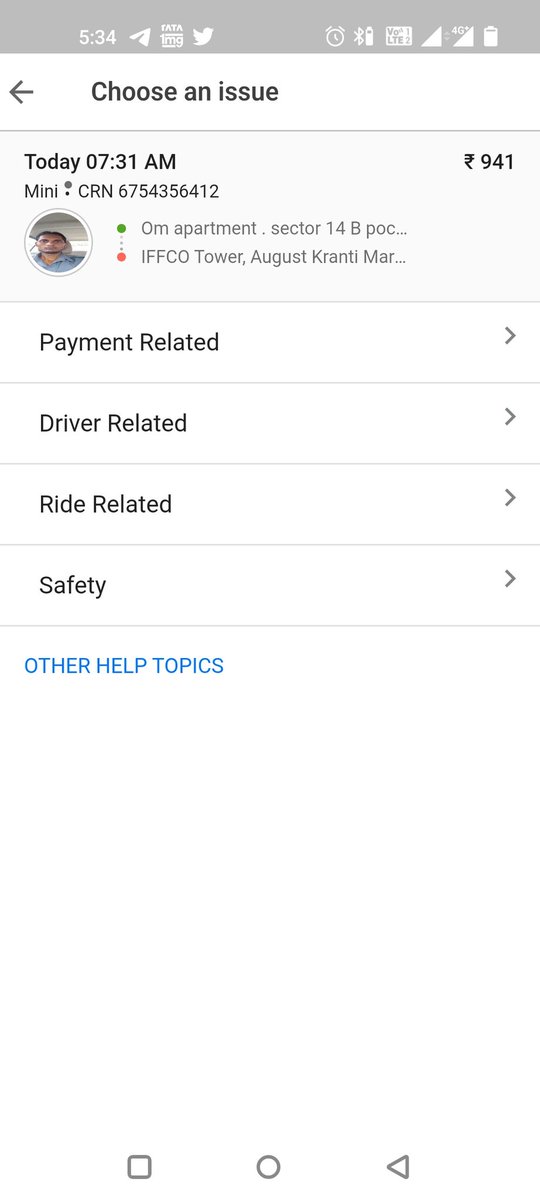 rankrish19's tweet photo. @ola_supports @bhash @ola_supports you guys are not taking any query seriously now a days. You are biased in your responses. You even don't bother to go into the queries. Have your seen my attachments..I am attaching the same once again.1/n https://t.co/lRbc4bAAan