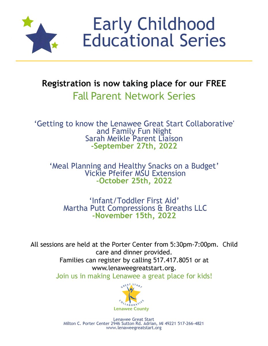 LenGreatStart's tweet photo. There's still time to register for the November 15th Parent Network Meeting. As always dinner and childcare is provided! https://t.co/QtqQZXopTb