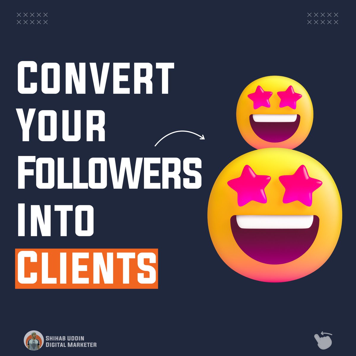 👉 Convert Your Followers Into Clients!

Don't forget to save and share! 
Follow @findmrshihab for social media tips.

Full Post Here 👇
tinyurl.com/2pos7xqw

#instagram #dogsofinstagram #reelsinstagram #catsofinstagram #instagramers #instagramhub #artistsoninstagram #shihab
