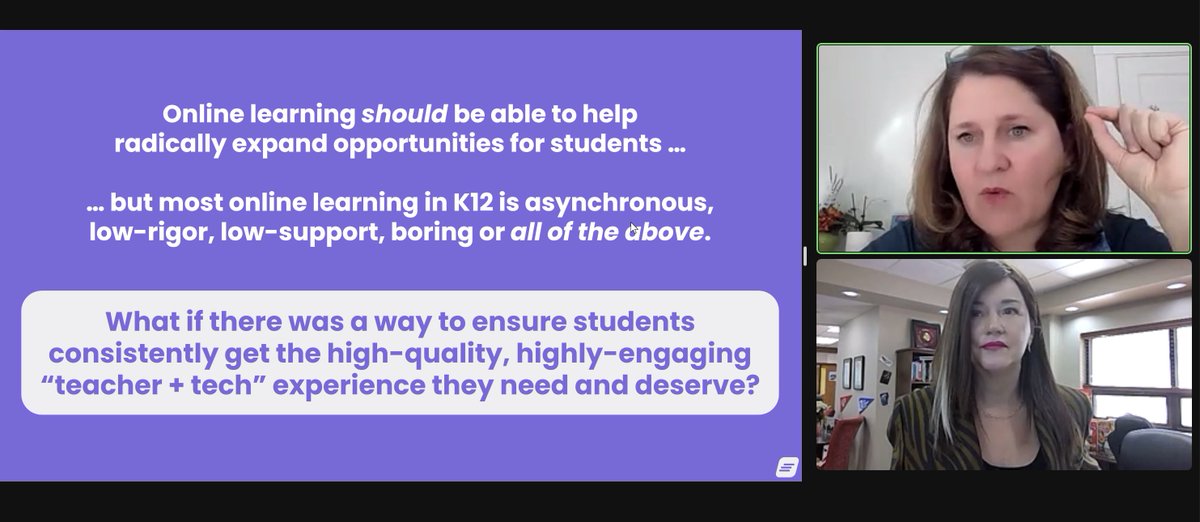We're excited to welcome Dacia Toll, CEO of <a href="/stepmojo/">Stepmojo</a> to the first #CarnegieLLN Pathfinders Forum. Network district teams are learning about how Stepmojo is expanding access to high-interest courses, addressing teacher shortages, + more! stepmojo.com #futureoflearning