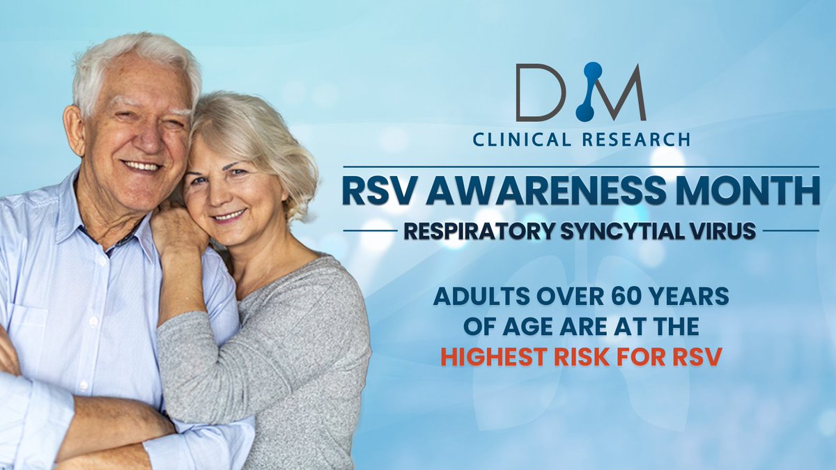 October is RSV Awareness Month. Respiratory Syncytial Virus can cause respiratory tract infections and is especially dangerous in the elderly and infants. You can learn more about RSV here: dmclinicalresearch.com/know-rsv/. 
.
.
.
#RSVAwarnessMonth #RSV #lungs #fluseason