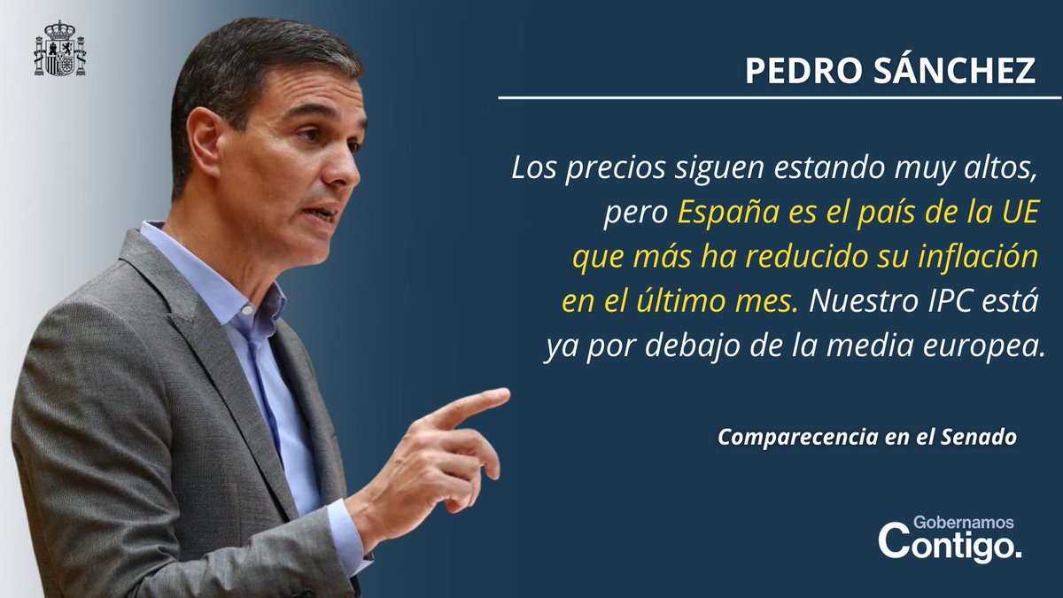 📈La inflación española cayó en septiembre por segundo mes consecutivo, pasando del 10,5% al 8,9% ▪️España es el país de la UE que más ha reducido su inflación en el último mes ➡️El Gobierno sigue aprobando medidas para proteger a la ciudadanía ante la crisis energética