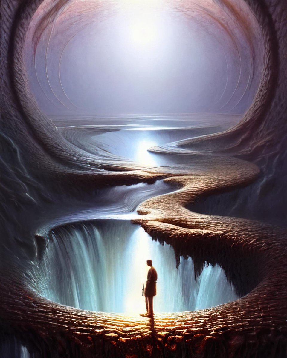 ArcadeKodiak's tweet photo. More iterations of “The Mind’s Eye and the Stream of Thought” // #aiart #mindseye #stablediffusionart #digitalart #surreal #generativeart #eyes #streamofthought #ai https://t.co/pJxhlvS6sT