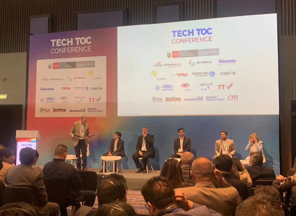 mundomaritimo's tweet image. En estos momentos se lleva a cabo la conferencia “The next level of the port” en #TECHTOC Conference, donde los exponentes informan sobre los últimos proyectos de digitalización de la industria #TOCAmericas @TOCWorldwide #MundoMaritimo