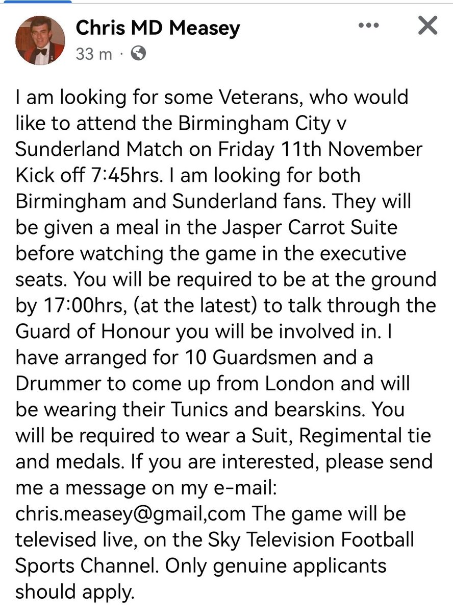 kpc1875's tweet photo. Blues fans. Please share with anyone you know who may be a veteran. #bcfc #kro https://t.co/TMKiYqxrBZ