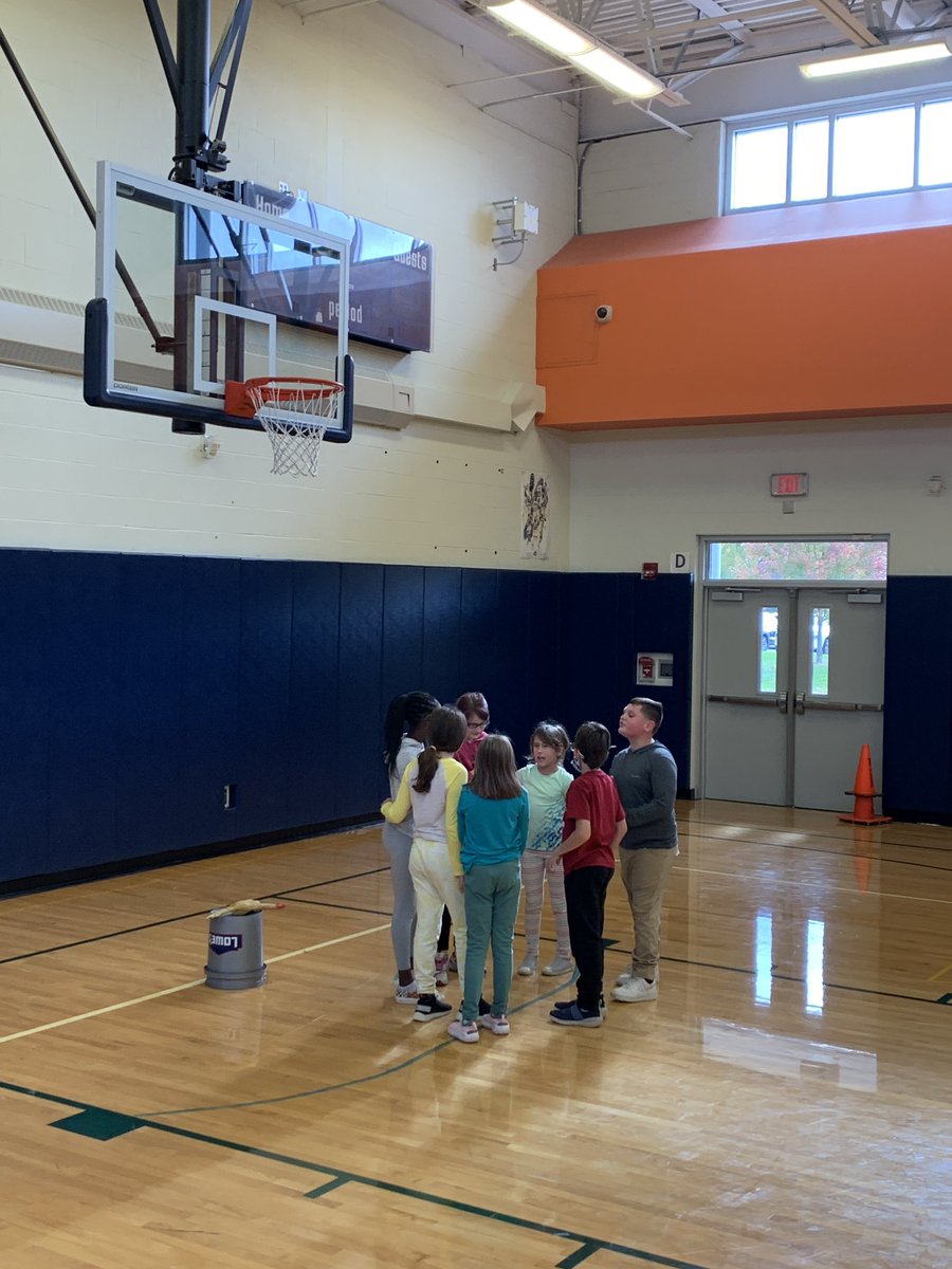 Students worked on teamwork and communication today while playing an invasion game.