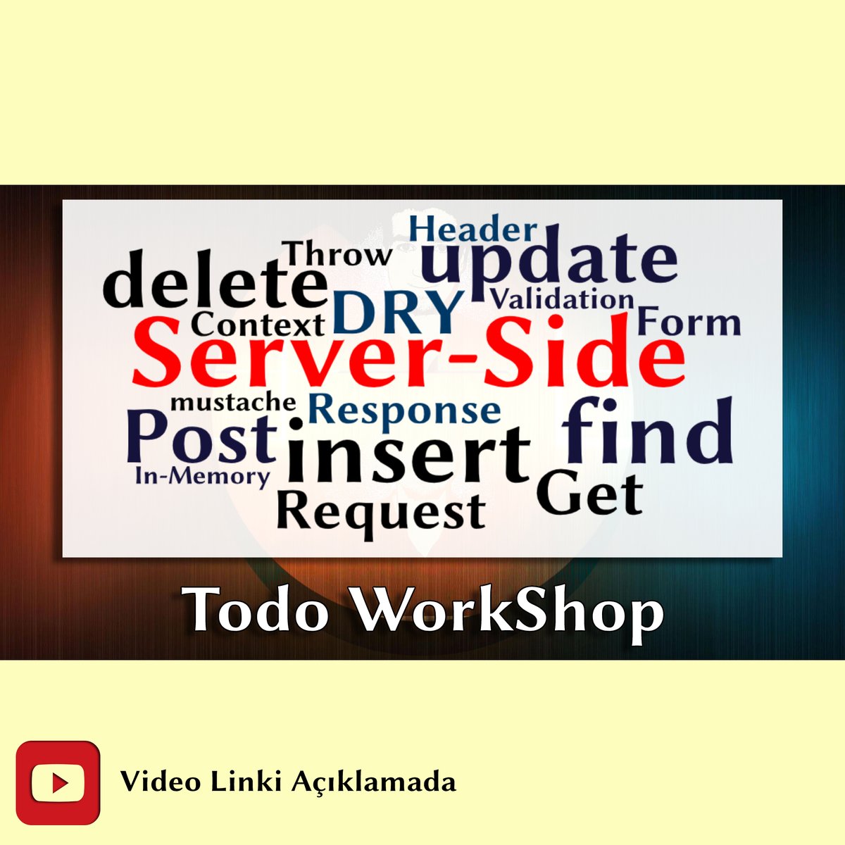💯#todoapp #workshop çalışmamızda #serverside #rendering örneği ile #insert, #update, #delete ve #find operasyonları yaptık. #mustache ile #html template'imizi düzenledik. Başlangıçta #database kavramlarıyla boğulmamak için #inmemory tercih ettik. 

🔗youtu.be/EC5aJsaQwdc