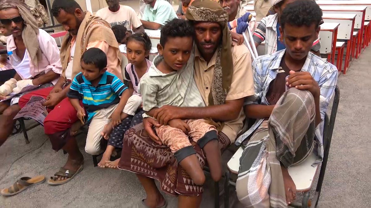 RiyadhAldubai's tweet photo. Because of the #Houthi coup in Yemen, the number of civilians whose limbs were amputated and have various disabilities resulting from internationally banned mine, is increasing.
#HandInTheMaps
@TheHALOTrust https://t.co/bq1PxY9oCt