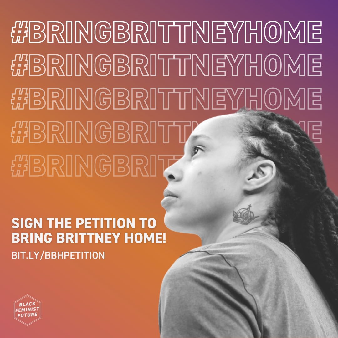 Mvmnt4BlkLives's tweet photo. It’s Brittney Griner’s 32nd birthday today, and she should be free.

Join @blkfemfuture week of action by urging your local Reps to do all they can to #BringBrittneyHome.

Take action now: https://t.co/VNz6lrbLWt https://t.co/mmVCwEO81Y