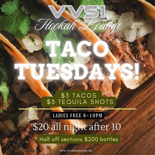 bocainbtc's tweet image. Taco &amp;amp; Tequila Tuesday tonight @ the Lounge $3 Tacos 🌮 &amp;amp; $3 Tequila Shots!!🥃 

510 Broad St. Lake Charles, Louisiana Pull up!! 💎💎💎 #VVS1 #VVS1HookahLounge #TacoTuesday #TequilaTuesday #LakeCharles